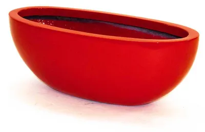 Produktbild von Elegant Einrichten | Pflanzkübel | Fiberglas | oval | 51x23xH18cm | hochglanz rot.