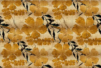 Produktbild von Tadessi Fototapete | Blumen | 4.00 m  x 2.70 m | Gelb | Beige | Wandbild | Digitaldruck