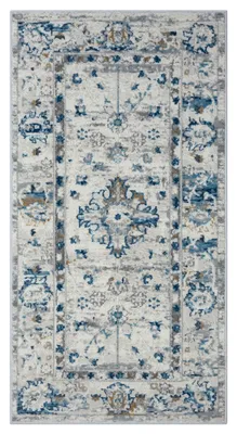 Produktbild von MY-RUG Teppich,Ylva 3, 150x80, Kurzflor-Teppich, grau blau, weich, gemütlich, mit schönem Muster, flachgewebt, rechteckig