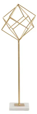 Zdjęcie produktu dla Rzeźba o Ferretti Cube 16x18x52,5 cm biało-złota