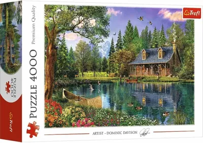 Immagine prodotto di Trefl Puzzle Hütte am See, 4000 Teile, 136 x 96 cm, 45005