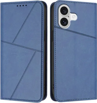 Produktbild von Mobigear Frosted Flip iPhone 17 Hülle Klapphülle Geldbörse - Blau