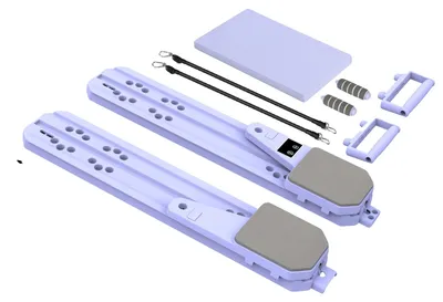Image de Planche de Pilates multifonctionnelle, modes d'entraînement polyvalents, design compact, couleur : violet