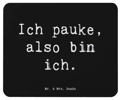 Produktbild von Mr. & Mrs. Panda Mouse Pad Spruch Pauken Motivation - Schwarz - Geschenk, Instrument, Timpani, Mauspad, Musik, laptop, Musiker, Mousepad, Lernen, Percussion, Orchester