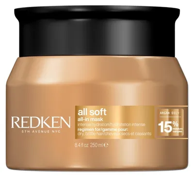Productafbeelding van Redken – All Soft All-in Masker - Voor Droog en Broos Haar – 250 ml