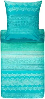 Produktbild von Bassetti Mako-Satin Bettwäsche-Garnitur BRUNELLESCHI Farbe SMARAGD V5  Größe 200x200+80x80