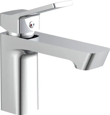 Produktbild von SCHÜTTE Waschtischarmatur STILO, Wasserhahn Bad mit Ablaufgarnitur, Chrom