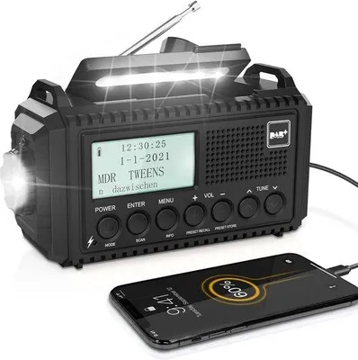 Immagine prodotto di Radio di emergenza - Kit di emergenza - Radio portatile - Radio a batteria - Set radio portatile - Radio a batteria da cantiere