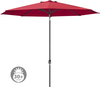 Produktbild von Sonnenschirm 3,5m rund bordeaux Garten Balkon knickbar mit Kurbel UV-Schutz Gestell anthrazit paramondo interpara