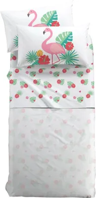 Produktbild von Caleffi Fiesta Flamingo Einzelbettwäsche-Set