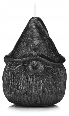 Produktbild von Drobo SKRZAT Dekorationskerze Weihnachtlich Schwarz 12 cm