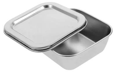 Produktbild von Edelstahl Lebensmittelprobenbehälter 300 ml luftdicht mit Deckel für Küchenaufbewahrung