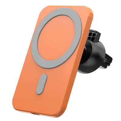 Produktbild von Auto MagSafe Wireless Charger iPhone 13 12 Pro Max Mini Handyhalterung Ladegerät Orange