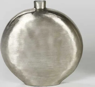 Produktbild von Botero Deko Gefäß/Vase Aluminium, vernickelt, matt gebürstet H 38 cm B 37 cm, T 11 cm