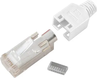 Produktbild von RJ45-Hirose Stecker STP, TM11 beige, 1 -- Stück, 3 Elemente, Cat.5e