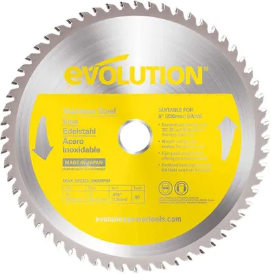 Obrázok produktu pre Evolution 230 mm / 60 zubov TCT Píla na rezanie z nehrdzavejúcej ocele Widia