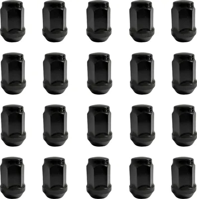 Immagine prodotto di 20x Dado ruota M12x1,25 collare conico chiuso 60° nero 34 mm | chiave 19 mm compatibile con Nissan 100NX