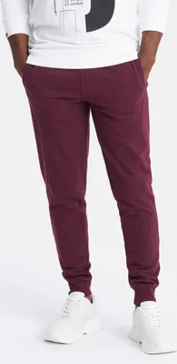 Zdjęcie produktu dla Ombre Clothing męskie spodnie do biegania Siomon bordowe L