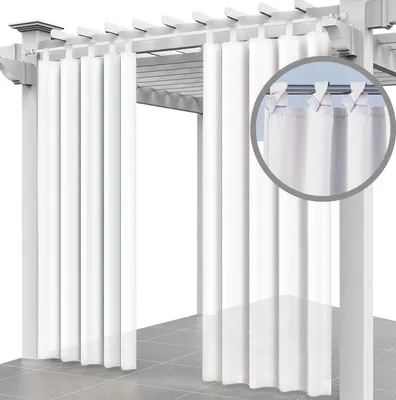 Produktbild von Elzusha - Set aus 2 Outdoor-Vorhängen - Transparent, 220 x 155 cm