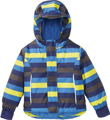 Produktbild von lupilu Jungen Schneejacke mit Kapuze Wind- und wasserdicht Schmutzabweisend Blau-Streifen 98-104