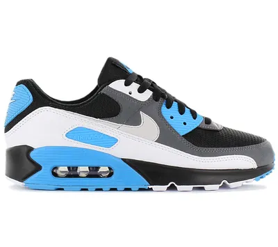 Produktbild von Nike Air Max 90 - Herren Schuhe Schwarz Blau CT0693-00 , Größe: EU 42.5 US 9