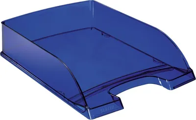 Zdjęcie produktu dla Leitz 5226-00-39 5226 Briefkorb Transparent Plus, A4, Polystyrol, dunkelblau