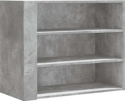 Obrázek produktu pro vidaXL Nástěnná police betonová šedá 75x35x60 cm materiál na bázi dřeva