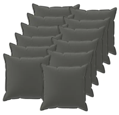 Imagen del producto de vidaXL, fundas de cojín, 12 unidades, HOUTEN, color antracita, 50 x 50 cm, poliéster