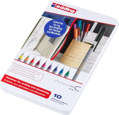 Produktbild von Fineliner edding 55 finepen 0,3mm sortiert Packung mit 24 Stück