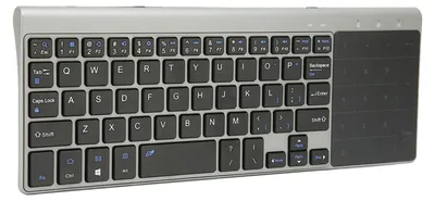 Image de Clavier sans fil 2,4 GHz avec pavé tactile – Clavier sans fil portable 2-en-1 doté d'un pavé tactile sensible, compatible iOS, Windows et Android