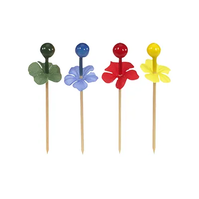 Produktbild von PAPSTAR 144 Deko-Picker 7 cm farbig sortiert "Beeren" | Papptray (144 Stück)