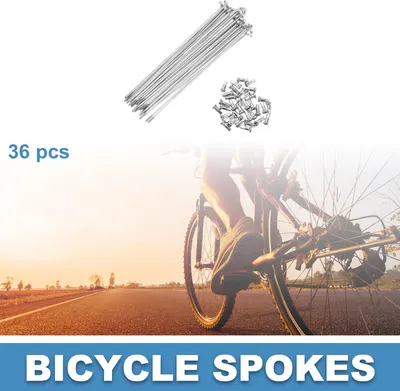 Image de Rayons De Vélo 14G 150Mm Rayons De Vélo De Montagne En Acier Au Carbone Ton Argent 36 Pièces