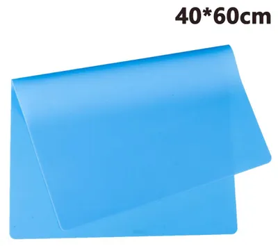 Produktbild von Antihafte Rutschfeste Backmatte Silikon Gro 60*40cm Ausrollmatte Teigmatte Silikonmatte Backfolie Arbeitsmatte für Fondant Gebck Pizza Matte, von