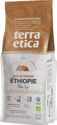 Produktbild von KAWA MIELONA 100 % ARABICA MOKA GUJI ÄTHIOPIEN FAIRTRADE 250 g – TERRA ETICA