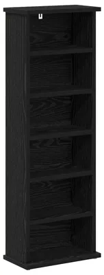 Immagine prodotto di vidaXL Mobiletto porta CD, nero, effetto legno di quercia, 60 x 17 x 92 cm, pannello di legno