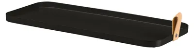 Produktbild von Deko-Tablett - 40 x 17 cm - Schwarz - Metall - mit Kunstlederband