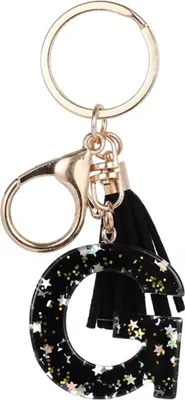 Image de Porte-clés Alphabet G Noir - Élégance Personnalisée KP37777