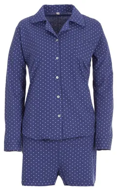 Produktbild von Pyjama Set Shorty - Langarm, Farbe:blau, Größe:XXL