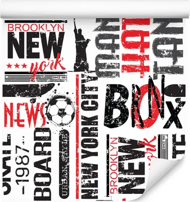 Produktbild von 10m VLIES TAPETE Rolle Graffiti New York Stadt Ball Skateboard Beton XXL