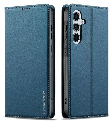 Image de Etui magnétique en cuir pour Samsung Galaxy A16 5G/4G, avec fente pour carte et fonction stand Bleu