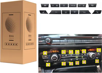 Produktbild von Klimaanlagenpanel für BMW 5er F10 F11 & 7er F01 F02 F03 F04 – Radioschalter Klimabedienteil Set OE 61319328425