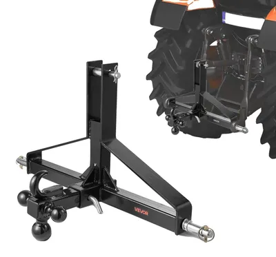 Zdjęcie produktu dla VEVOR 3-punktowy zaczep do przyczepy 660x165x450 mm, 3-punktowe szybkozłącze, zaczep trzypunktowy do ciągnika, kompatybilny z Kubota, Mahindra, Ford, Yanmar, John Deere, Massey Ferguson