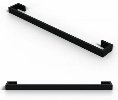 Produktbild von Handtuchhalter 62cm ohne Bohren zum Kleben Stange Träger Bad WC Küche Schwarz