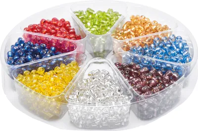 Produktbild von UIT Perlenset Rocailles Silverline 2 mm 56 g Ideal für Schmuckherstellung Basteln