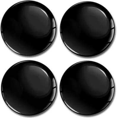 Productafbeelding van Zwarte autosticker voor wieldoppen en wielnaafdoppen (79 mm)