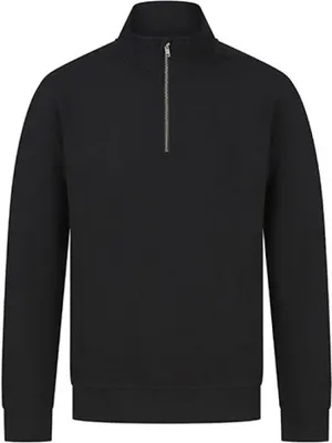 Produktbild von Henbury H842 | Uni Sustainable 1/4 Zip Sweatshirt Uni Pullover - Farbe: Black - Größe: L
