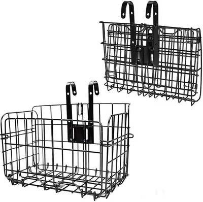 Obrázok produktu pre Skladací košík na bicykel, vhodný na nosič alebo riadidlá, univerzálny, 1 kus, na prepravu vecí na bicykli