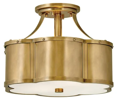 Produktbild von Elstead Chance Deckenleuchte E27 2-fach Heritage Messing