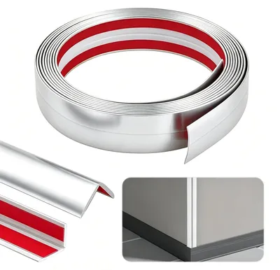 Productafbeelding van Omgoods - Zelfklevende Wandstrips 2 cm x 12 m - Flexibele Hoekstrip voor Deuren en Ramen