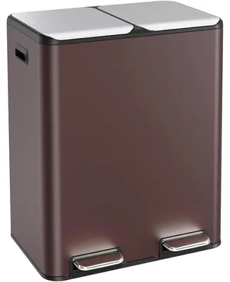 Productafbeelding van Clevich Vuilnisbak voor de keuken, 2 x 30 liter trapbakken met geurfilter, afvalscheidingssysteem